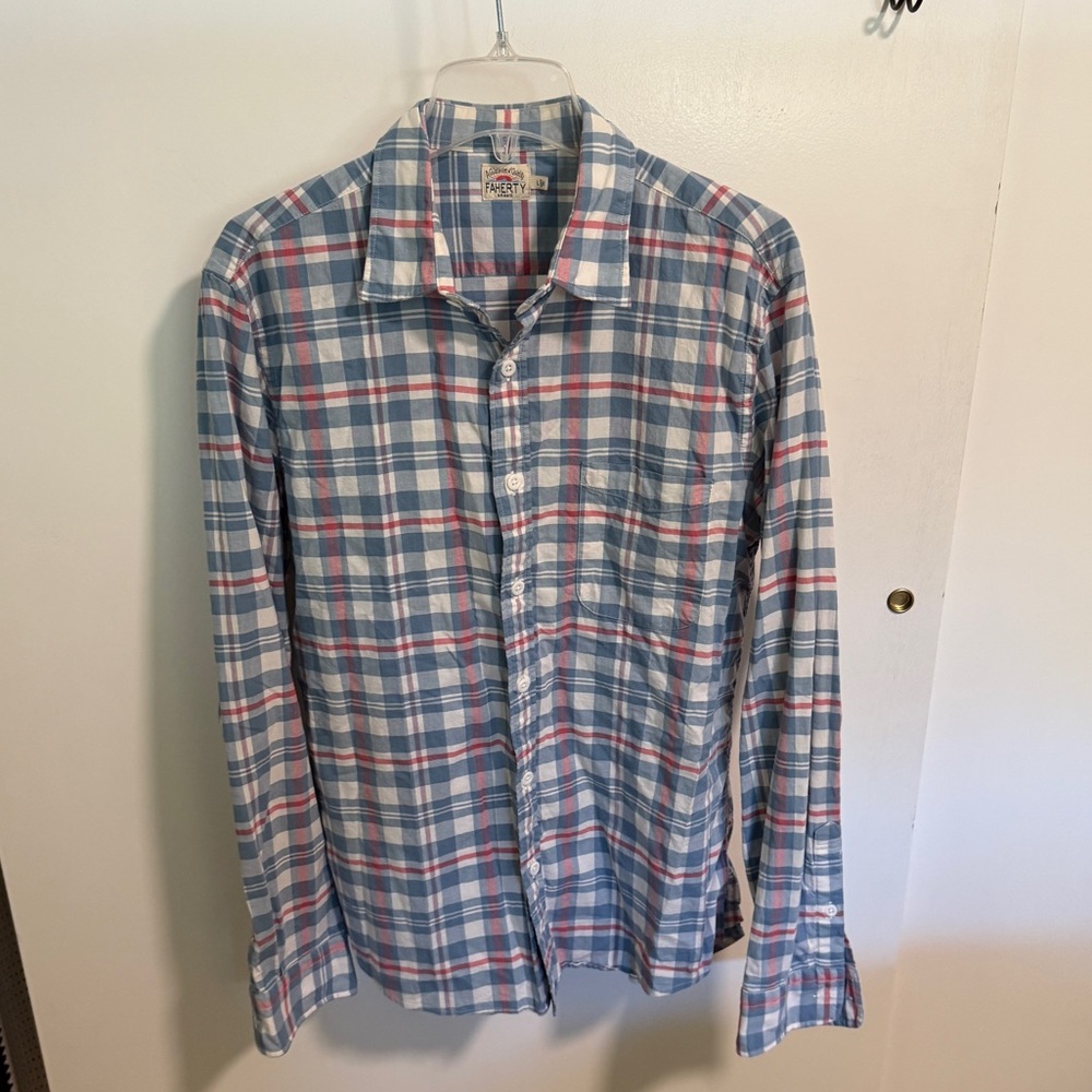 Faherty Multicolor Plaid Button Down Shirt